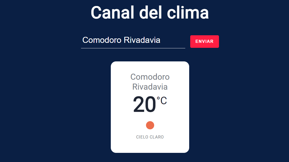 Proyecto 3 - El clima en tu ciudad